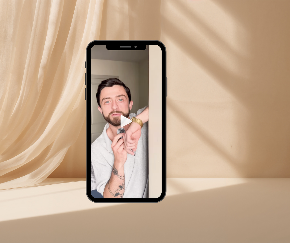 Nathan sharing social media strategy insights in a vertical video as Monarch’s 2026 strategy brand host